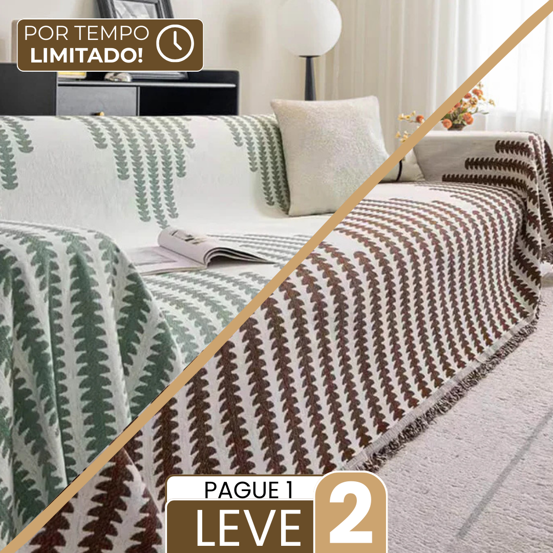 [COMPRE 1 LEVE 2] Capa em Chenille com Escudo Anti-Manchas e Anti-Odor